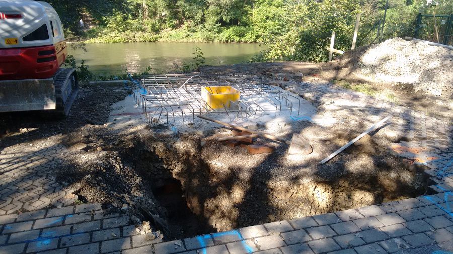 Errichtung der Fundamente Errichtung der Fundamente