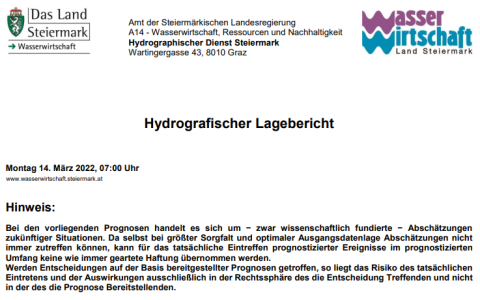 Lagebericht © Hydro Steiermark